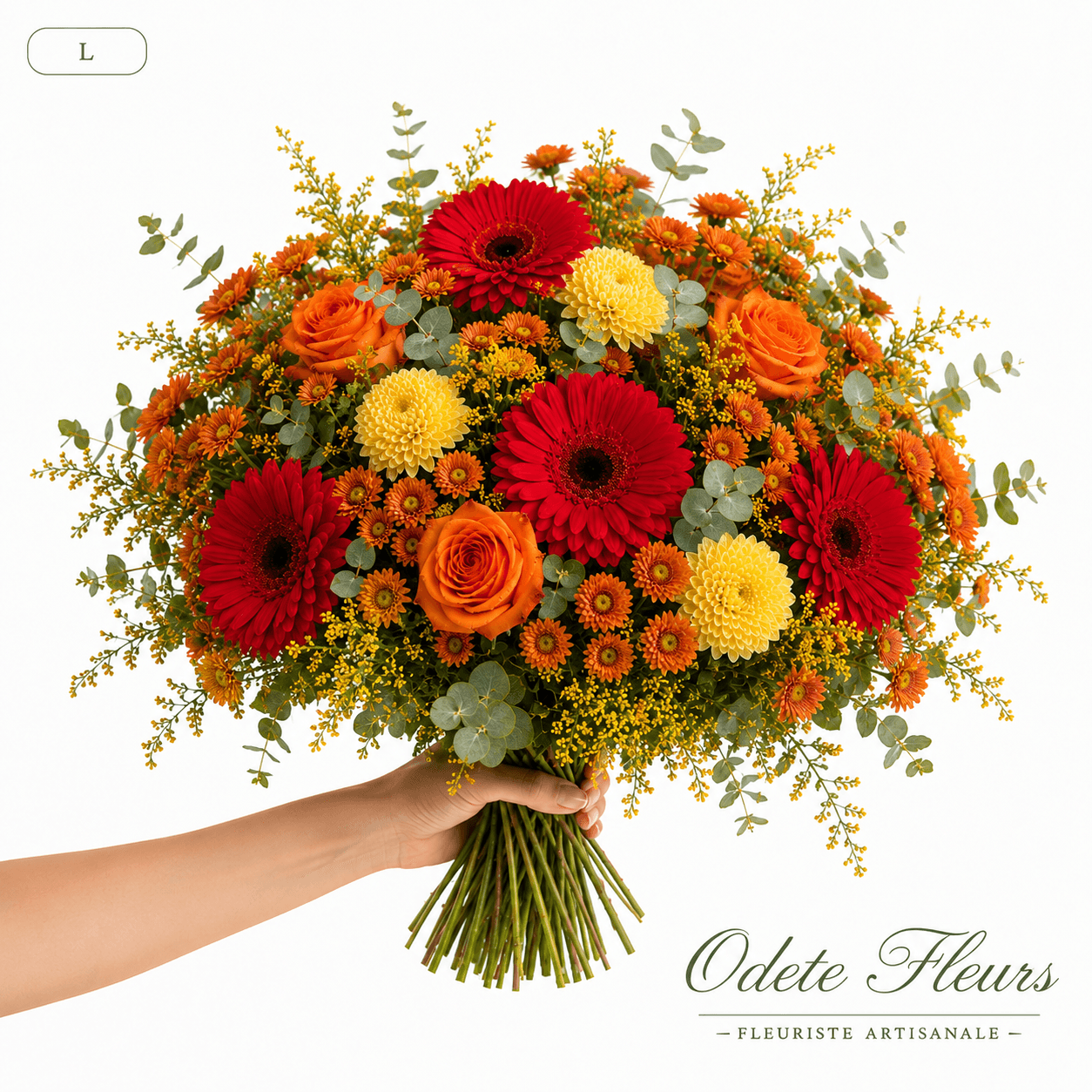 Bouquet aux couleurs chaudes - taille L