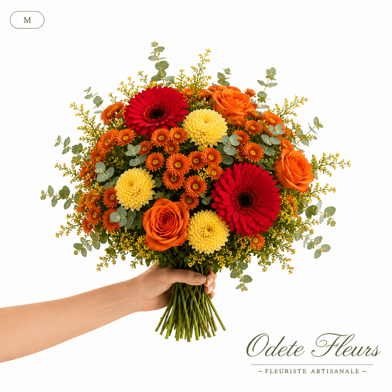 Bouquet aux couleurs chaudes - taille M