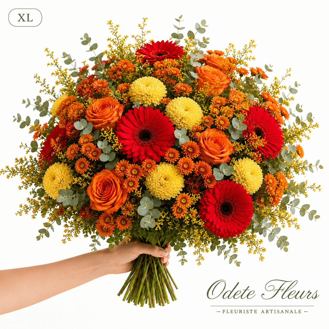 Bouquet aux couleurs chaudes - taille XL