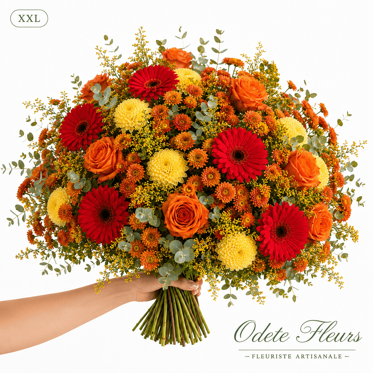 Bouquet aux couleurs chaudes - taille XXL