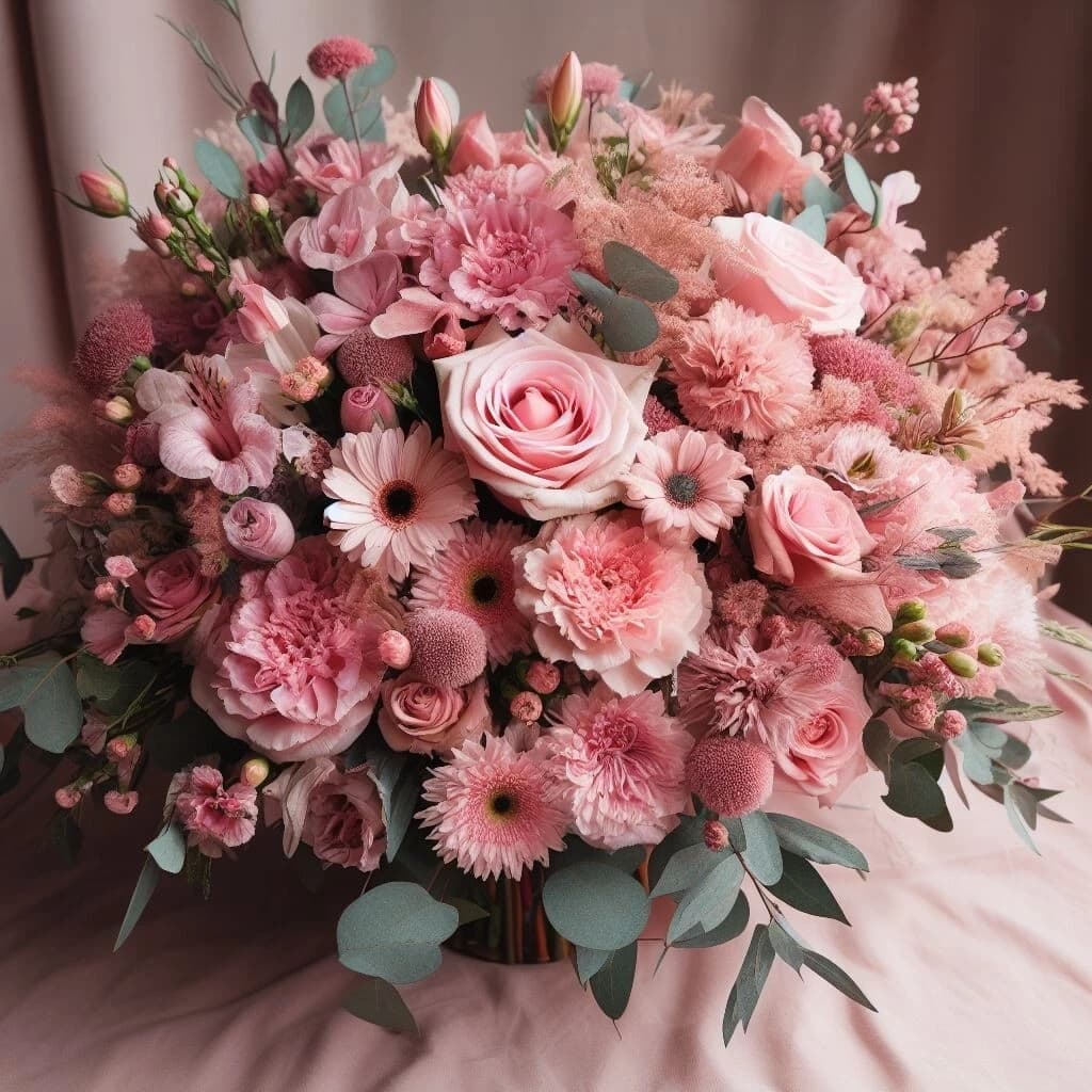 Bouquet de couleur rose