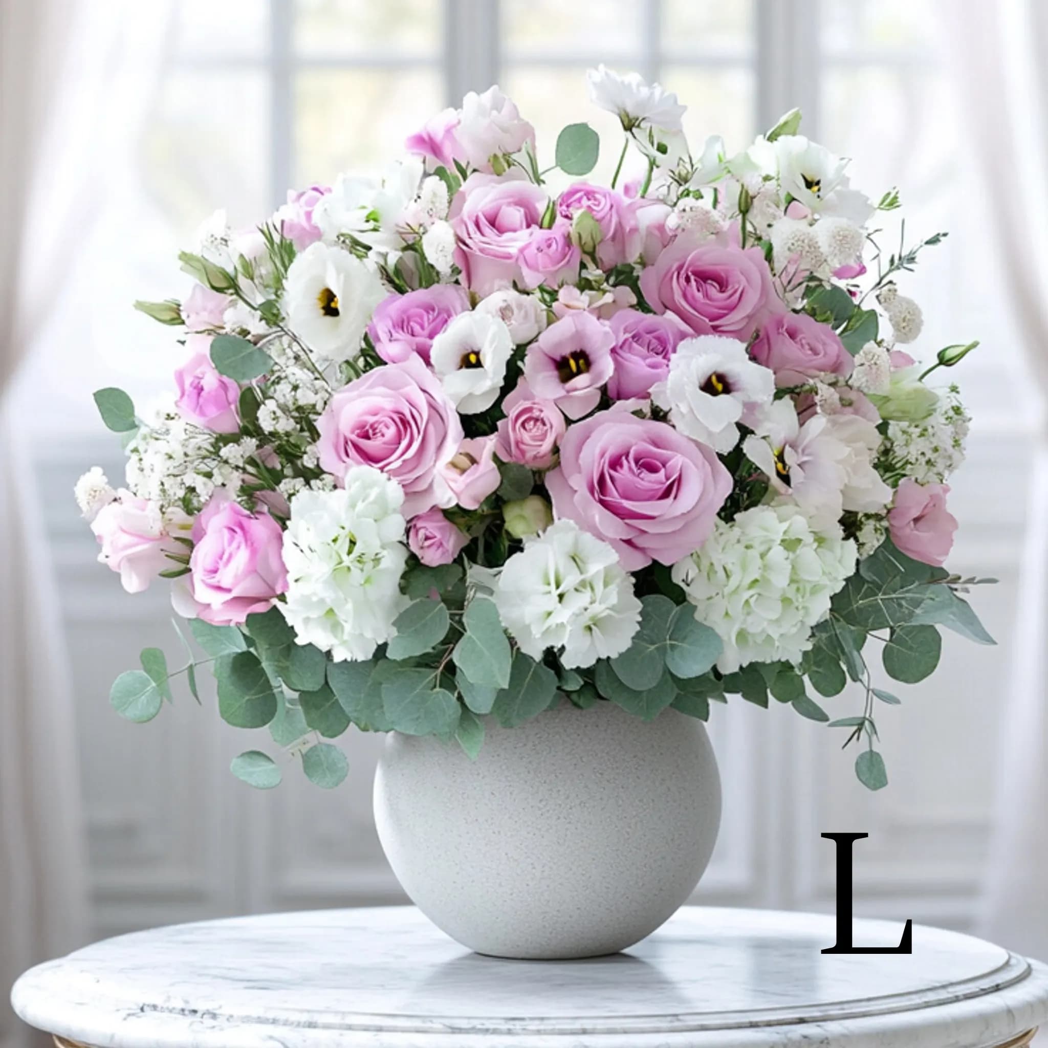 Bouquet rose et blanc