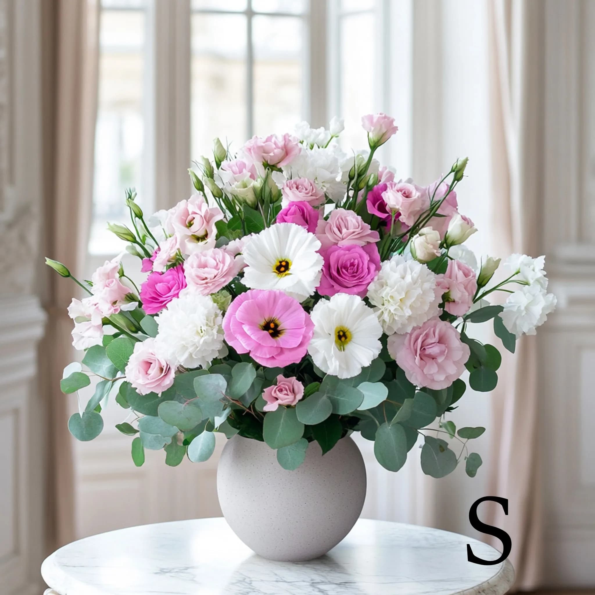 Bouquet rose et blanc