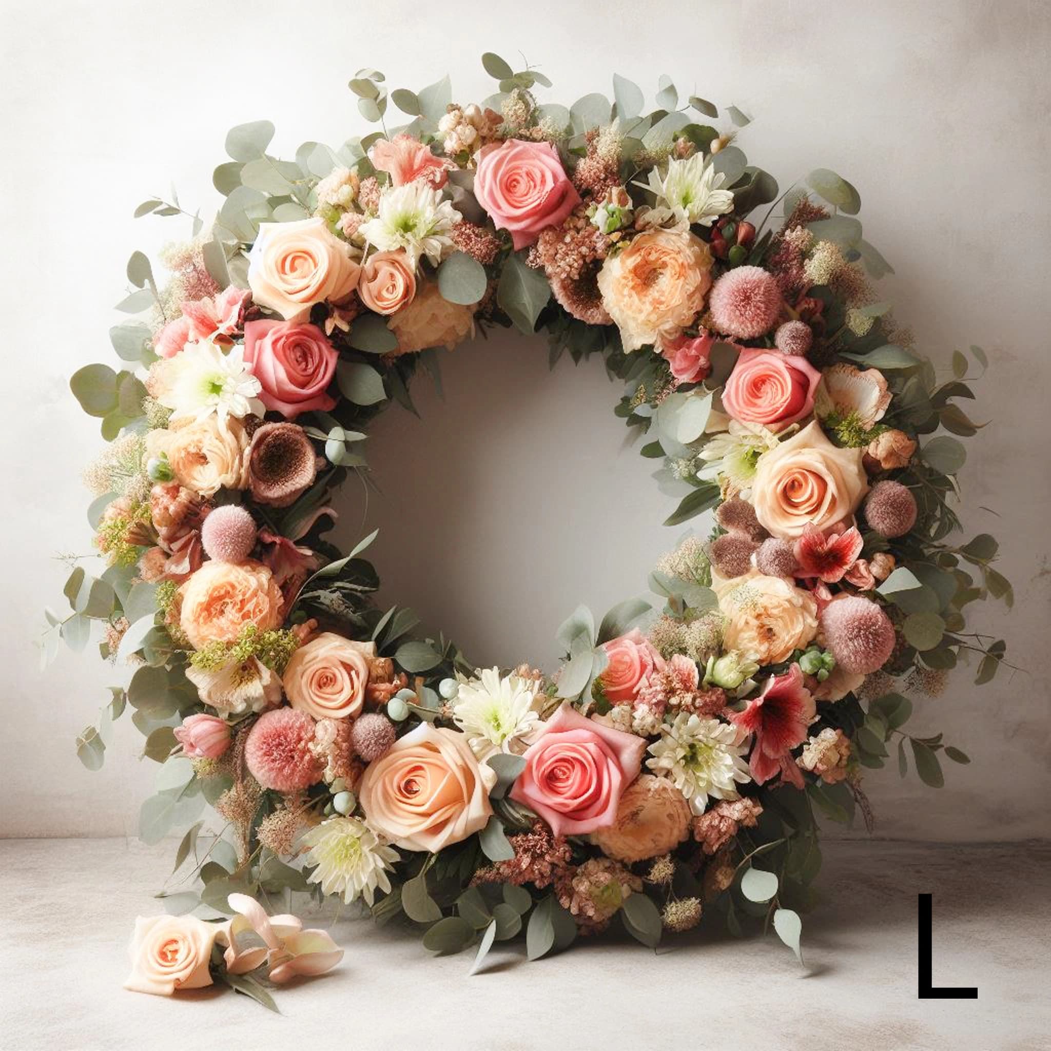 Couronne mortuaire aux couleurs chaudes