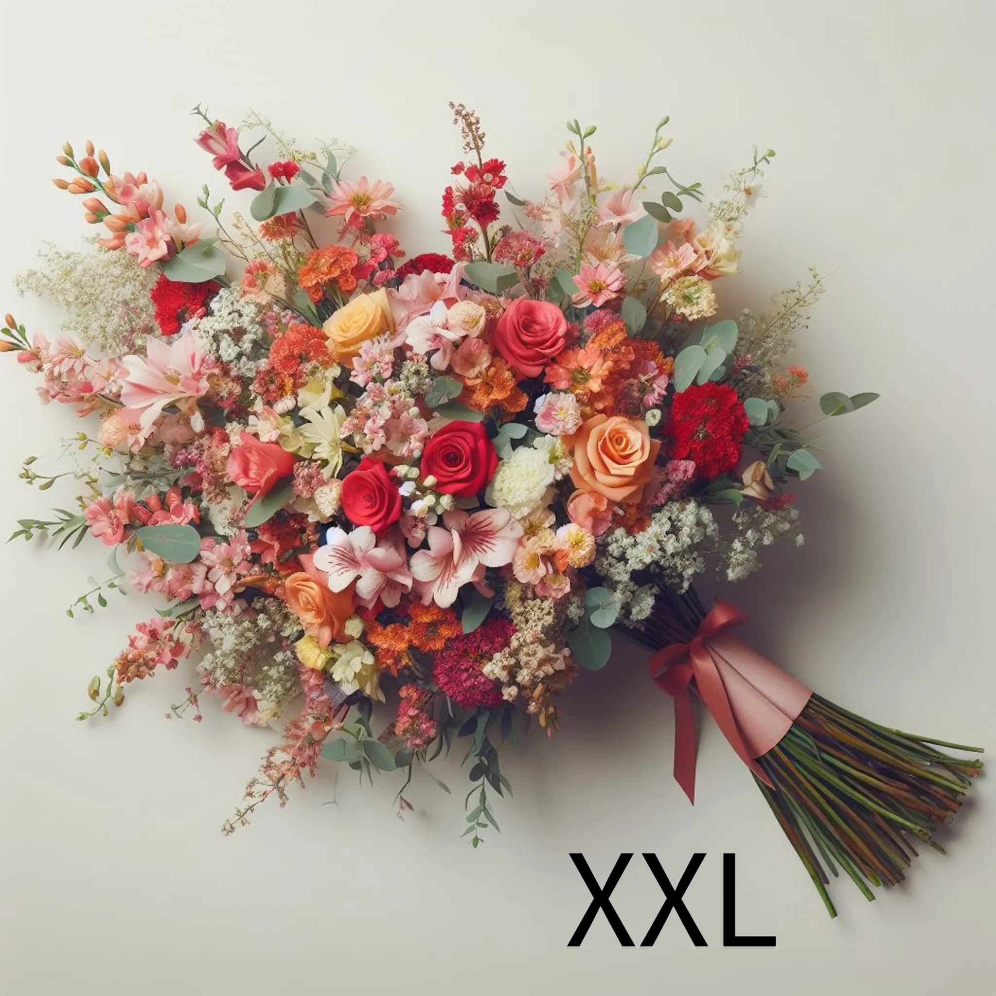 Gerbe de fleurs aux couleurs chaudes pour deuil