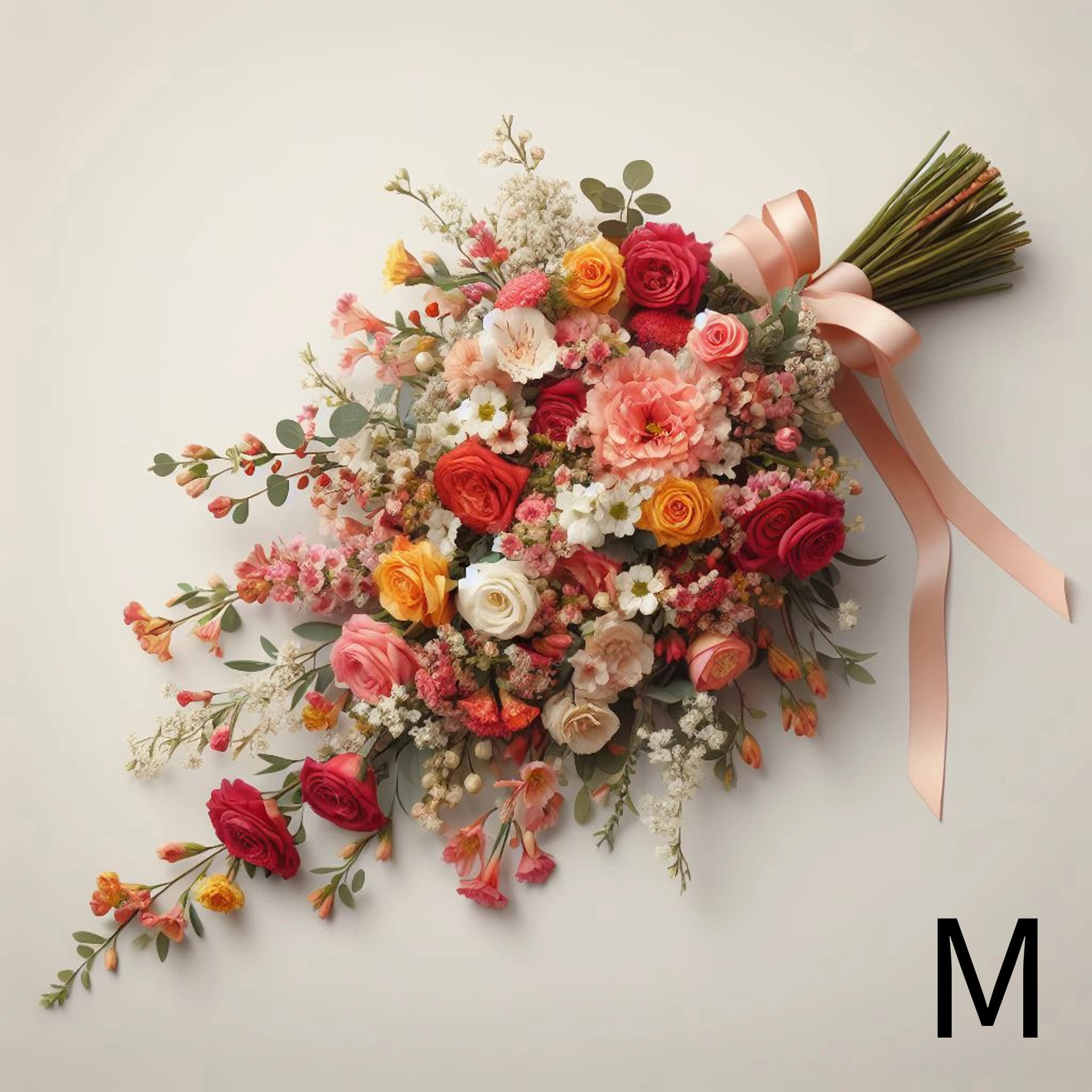 Gerbe de fleurs aux couleurs chaudes pour deuil