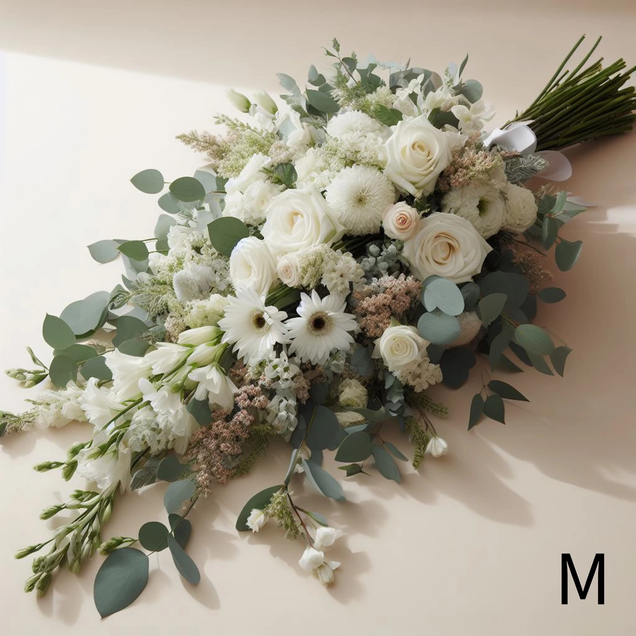 Gerbe de fleurs blanches pour deuil